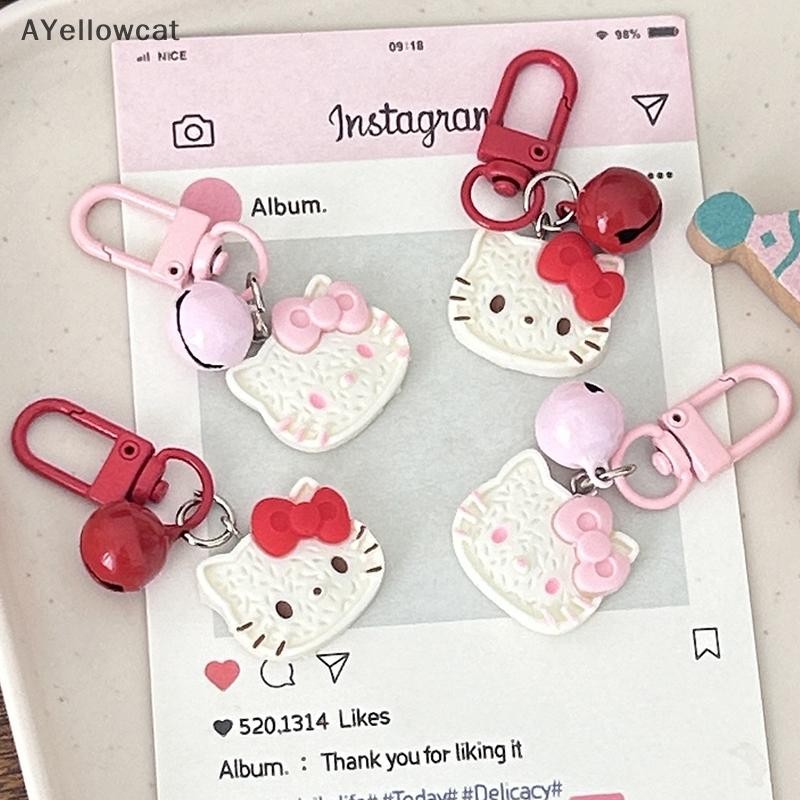AY Kawaii Hello Kitty Key Chain Anime Sanrio KT Cat Phone Pendant ...