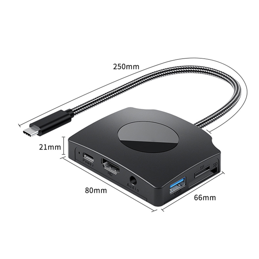 8 in 1 USB C HUB Multiport Adapter 100W PD 4K 1080P 60Hz USB C Video ...