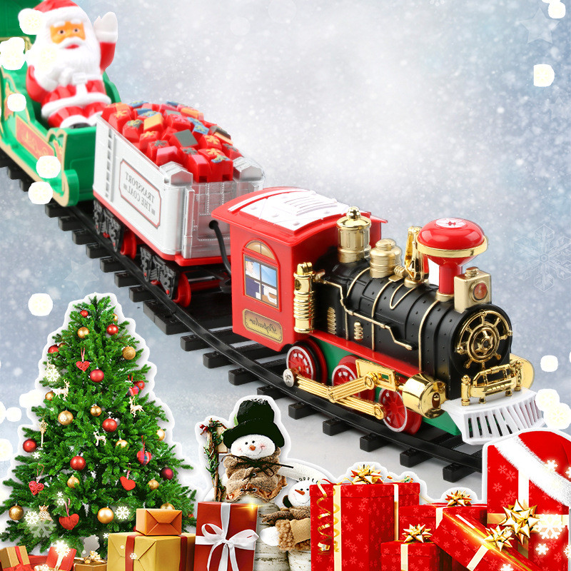 Train Set - Christmas Train Set Around & Under The Tree, Electric Train ...
