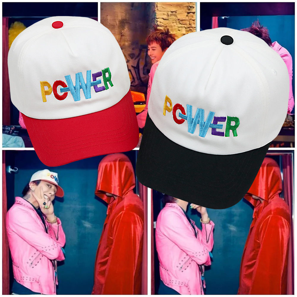 Exclusive GD Kwon Ji-Dragon Same Hat POWER Popular Colorful Letter ...