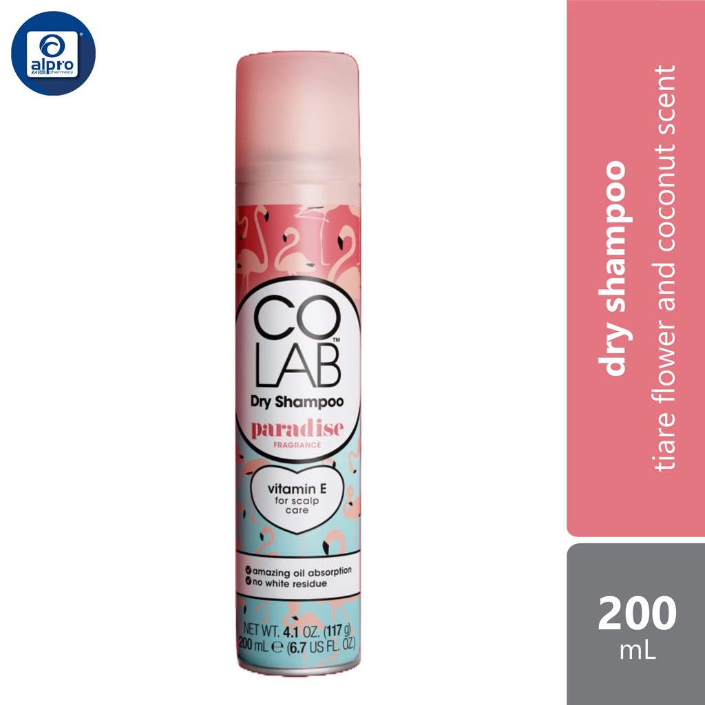 COLAB Dry Shampoo Paradise 200mL | Tiare Flower and Coconut Scent ...
