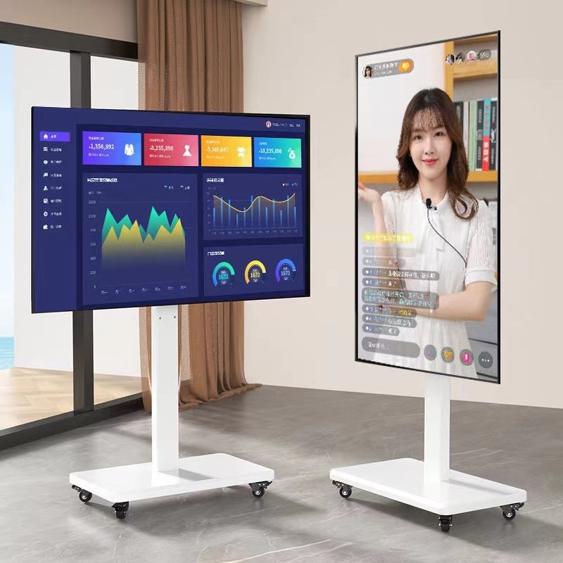 TV Bracket Horizontal and Vertical Screen Rotating Live Streaming Rack ...