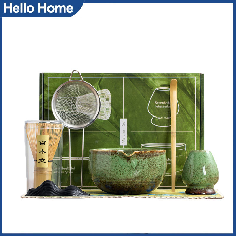 4/7Pcs Matcha Whisk Set Japanese Matcha Set Kit Bamboo Scoop Sifter Tea ...