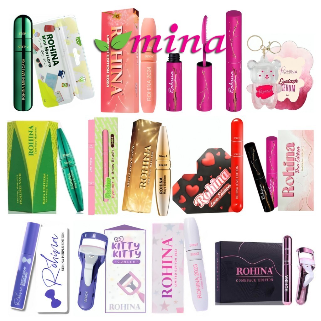 ROHINA #M 2024 Mini Raya Gold Pink Purple Kitty Eyeliner Maskara Brush ...
