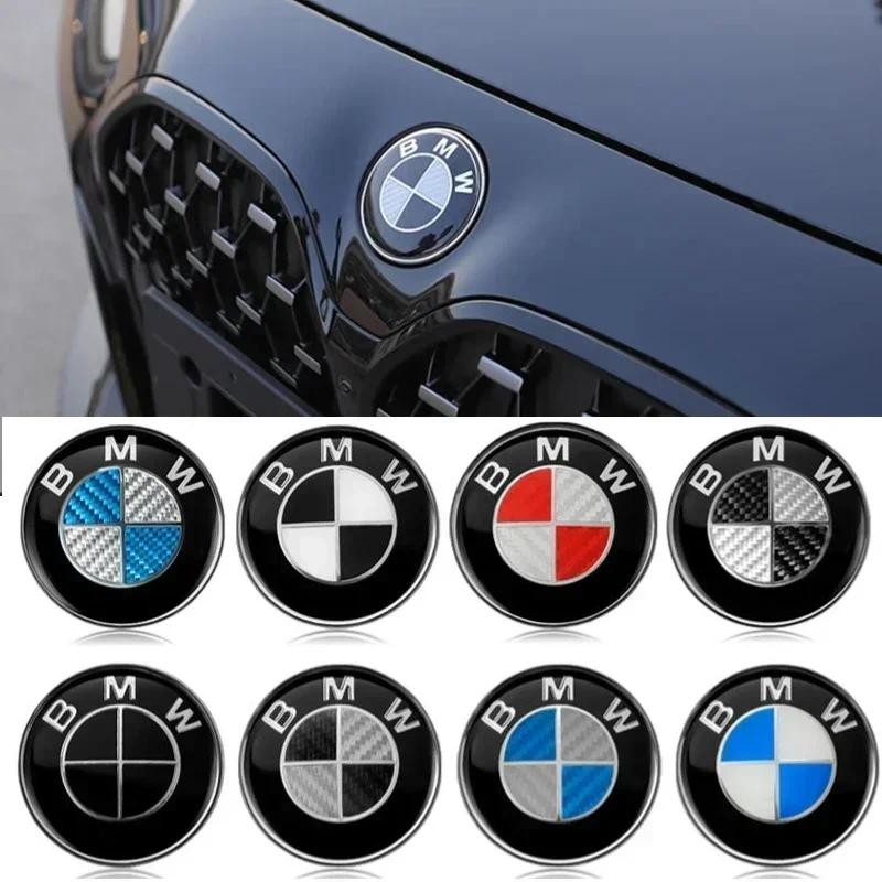 2pcs 82mm 74mm SET Emblem Badge Hood Front Rear Trunk E46 E39 E38