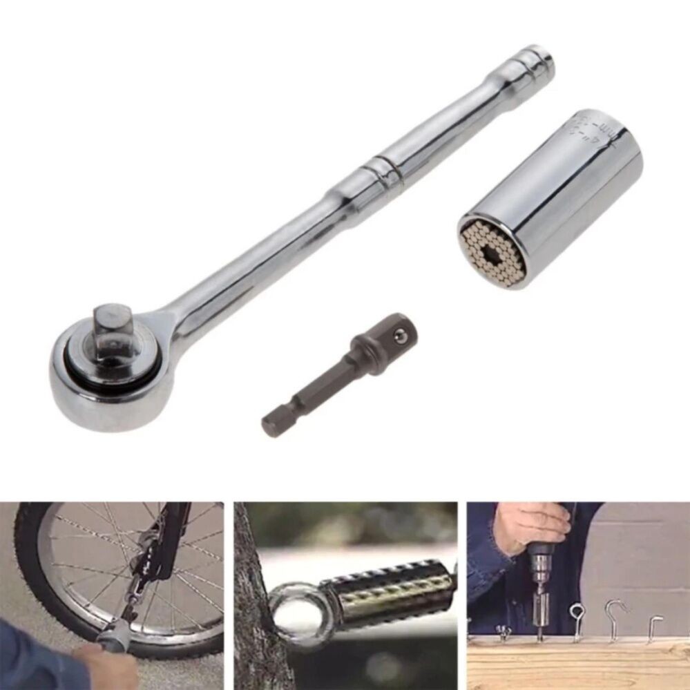 MYFLY NEW Gator Grip Universal Socket Wrench Power Drill Spanner ...