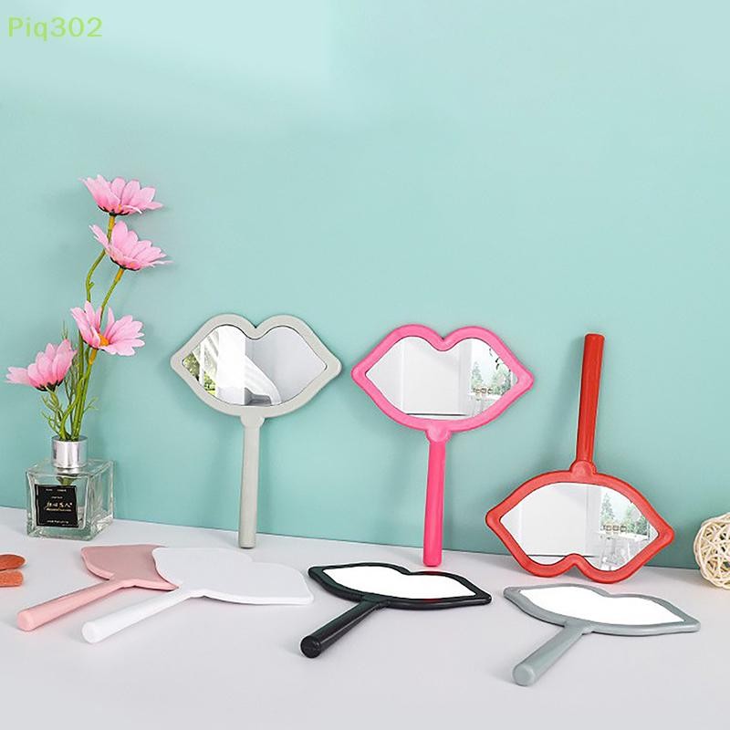 Piq302 Eyelash Extension Handheld Makeup Mirror Lip Shape Makeup Vanity ...