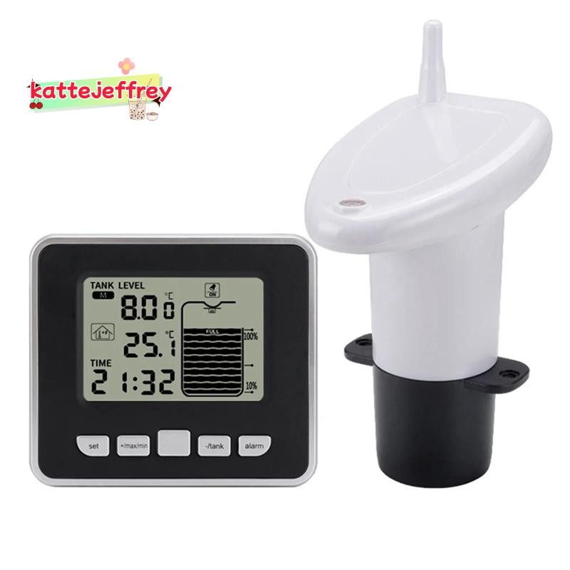 Ultrasonic Wireless Water Tank Liquid Level Meter with Temperature ...