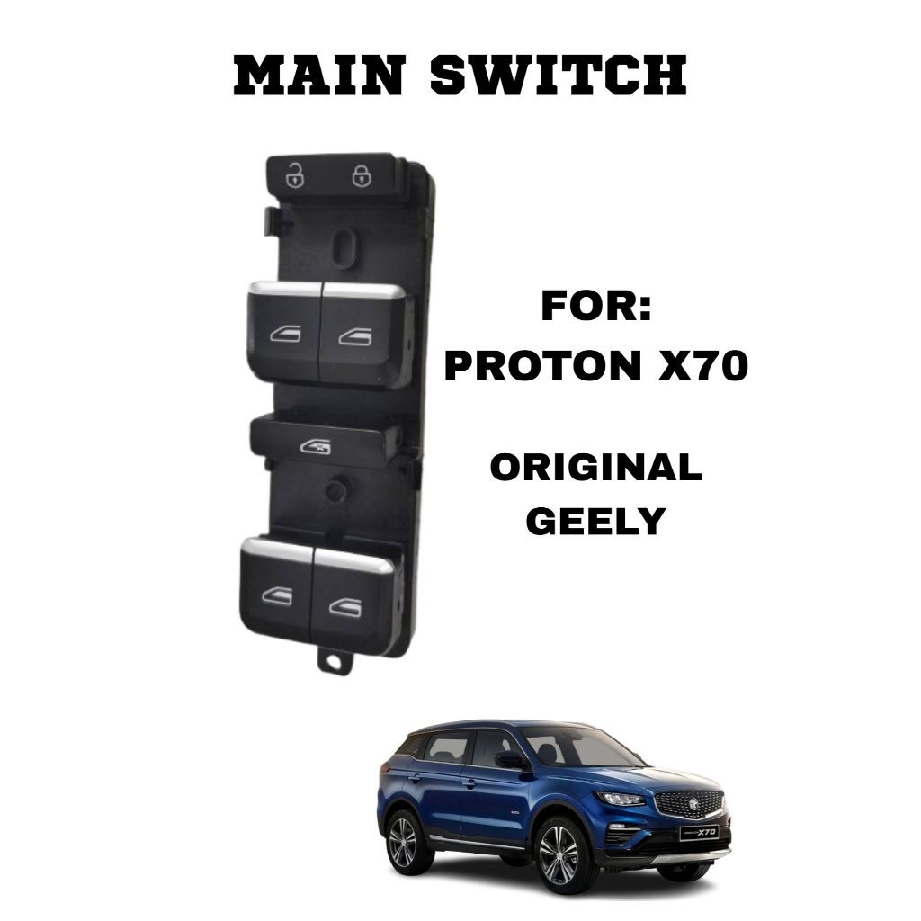 Proton X70 Power Window Main Switch Master Switch Driver Side/Kanan ...