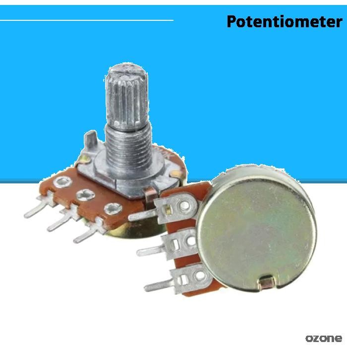 100 X B5K 5K Ohm Linear Taper Rotary Potentiometer – 15mm Shaft – WH148 Style