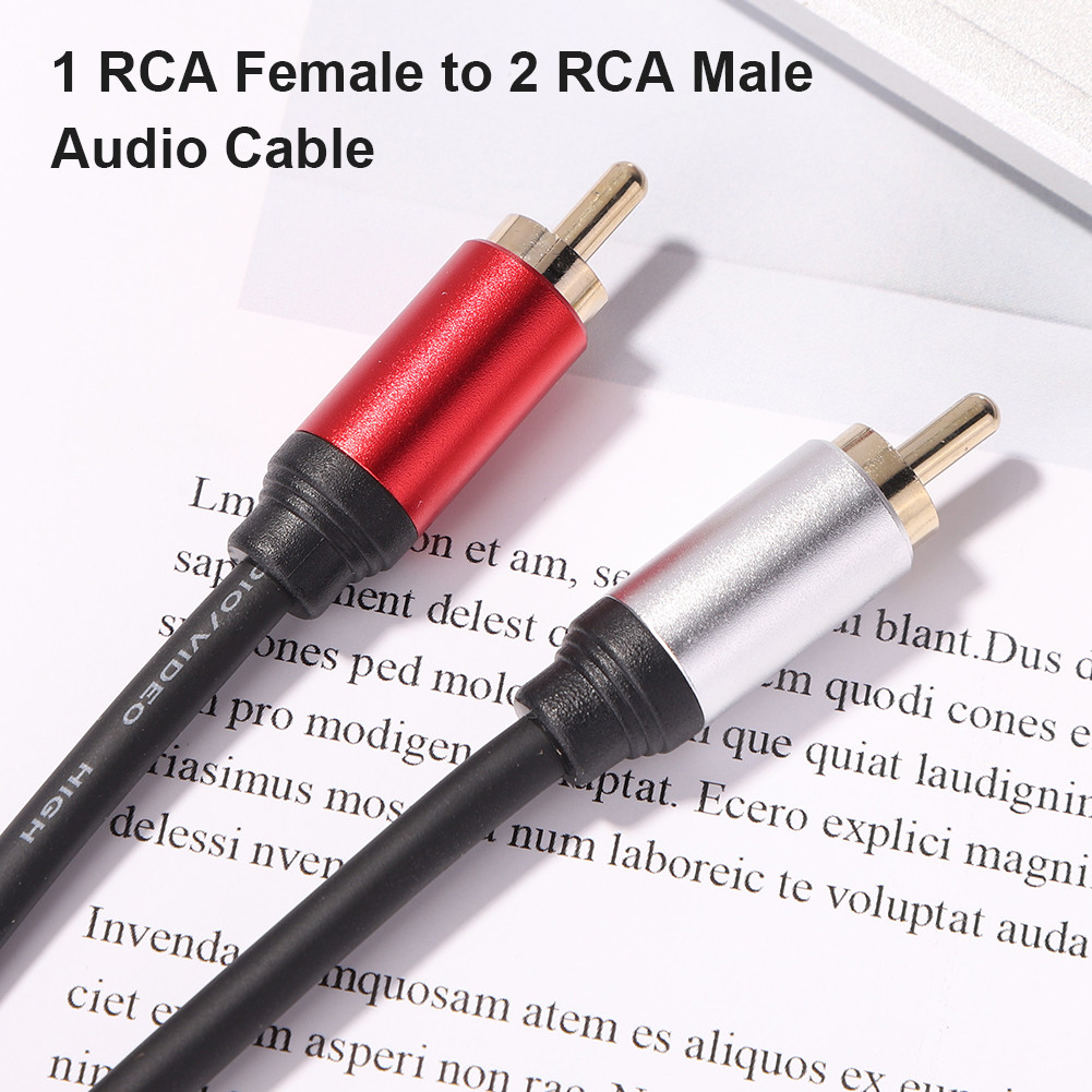 [encounterr.my] Female to 2 Male RCA Jack Adapter Aux Audio Y Cable ...