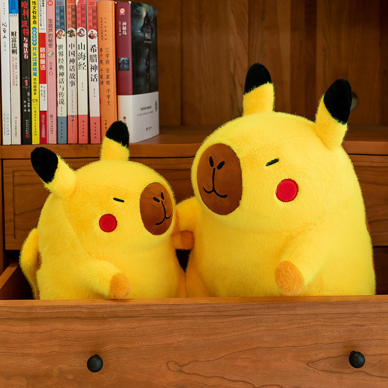 Pokemon Pikachu Capybara Plush Doll Cute Cartoon Capybara Creativity ...