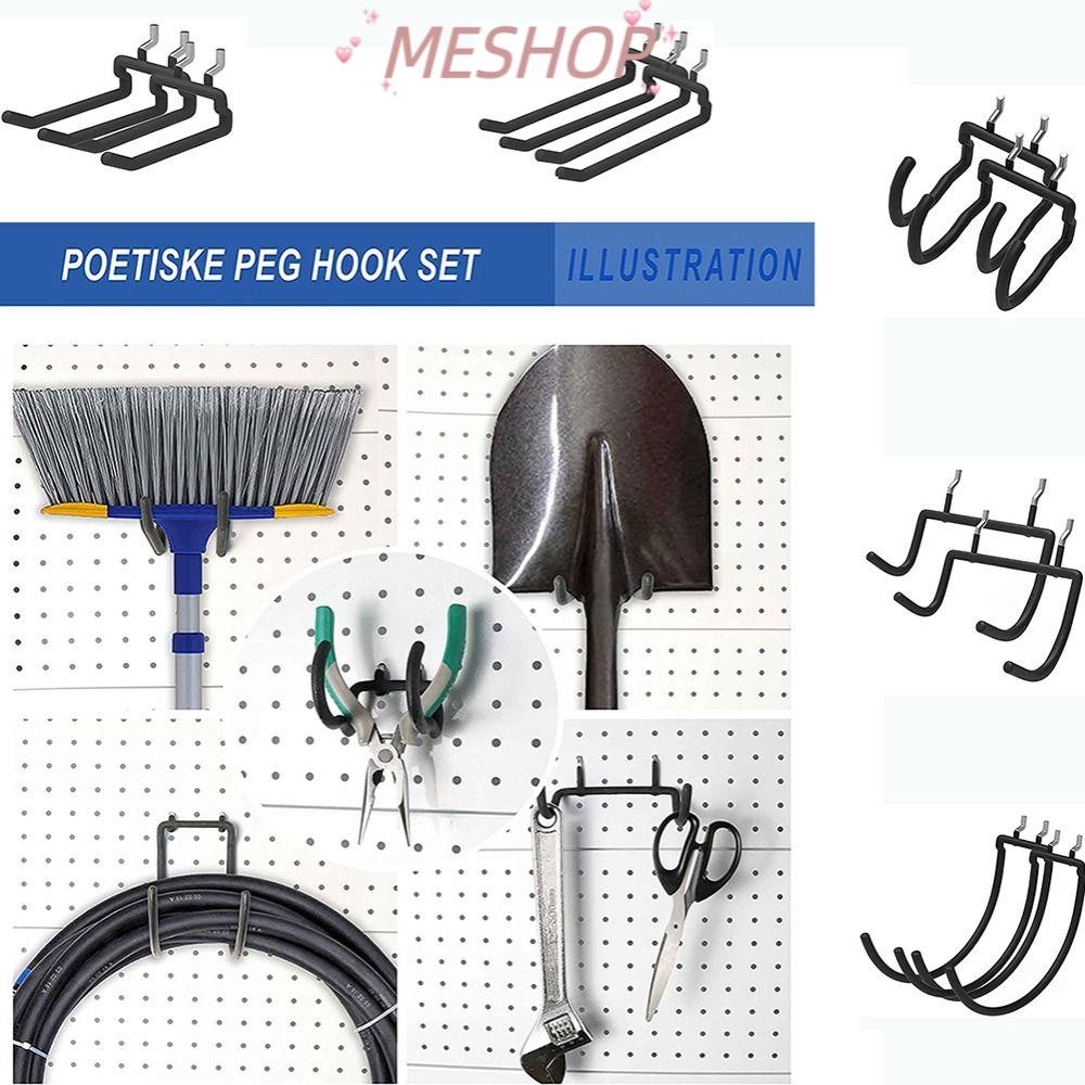 ME-BEAUTY Garage Storage Hooks Tool Wall Organizer Steel Hole Plate ...