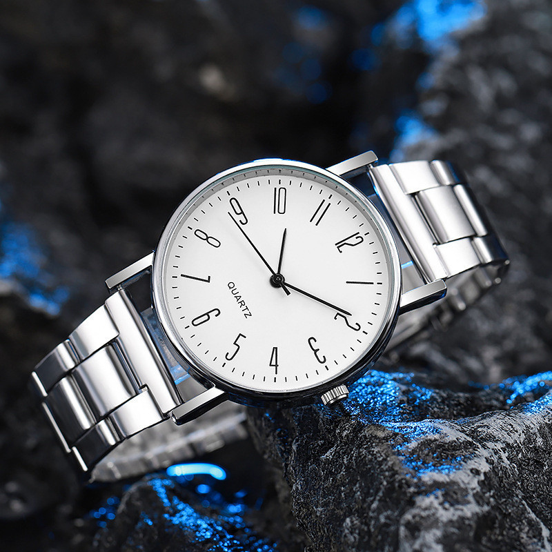 Men watch Men watch watch Simple Steel Band Quartz watch Fashion watch ...