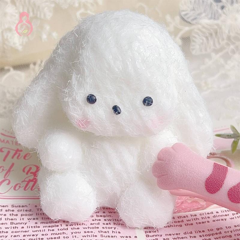 [MMBB] Kawaii Flocking Bunny Taba Squishy Stress Relief Deion Toy ...