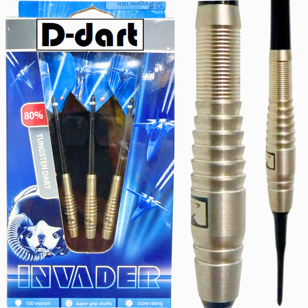 TUNGSTENS SOFT TIP DART - 18G/20G REBEL INVADER 80% TUNGSTEN SOFT DARTS ...