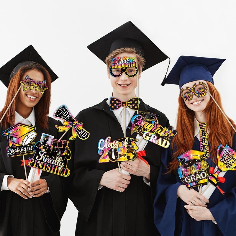 30/60 Pieces Graduation Photo Booth Props Funny Photo Props Class Of ...