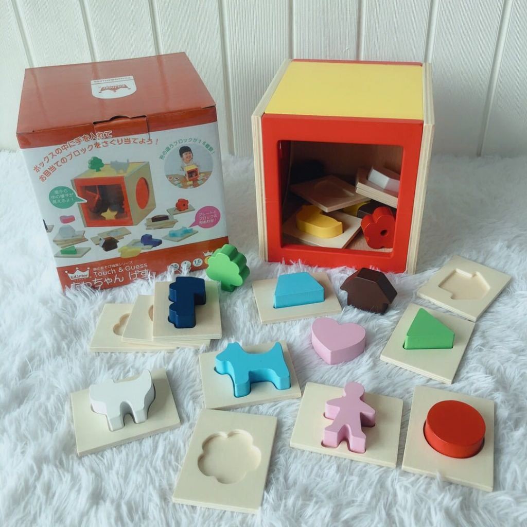 Memory Matching Game Shape Sorting Toy Wooden Kids Early Educational ...
