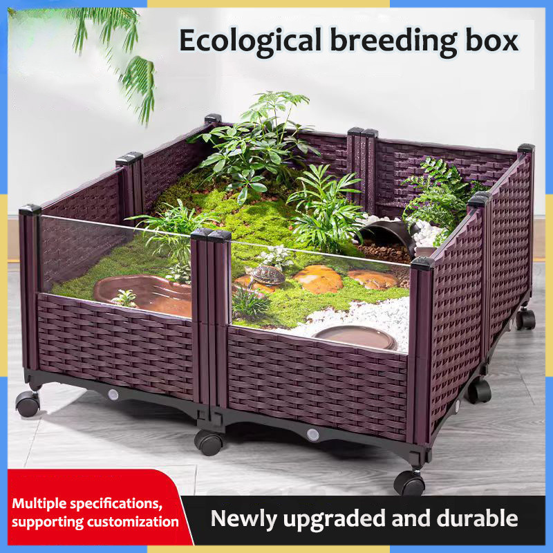 Turtle Breeding Box Tortoise Half Water Turtle Tank Ecological ...