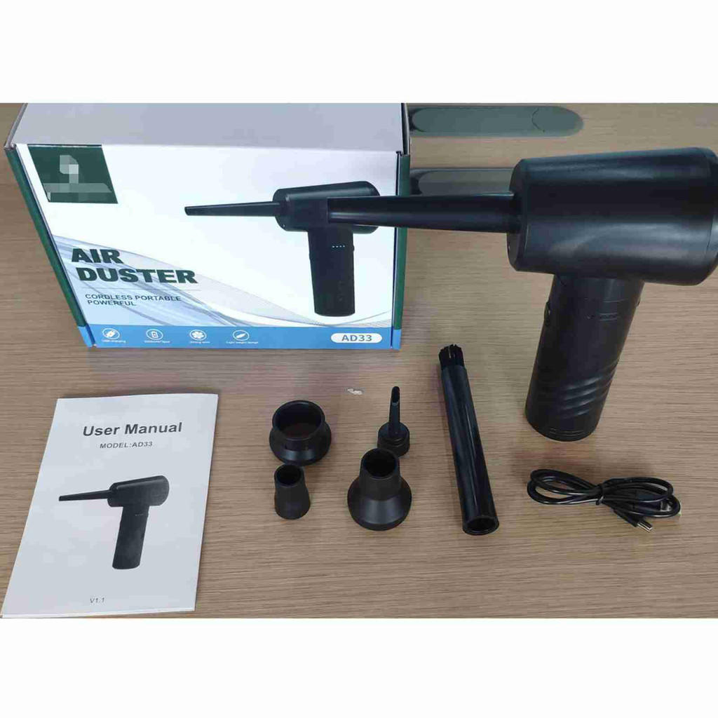 Yor)Air Duster Inflator Vacuum Pump 3-IN-1 with Light 3 Gear Adjustable ...
