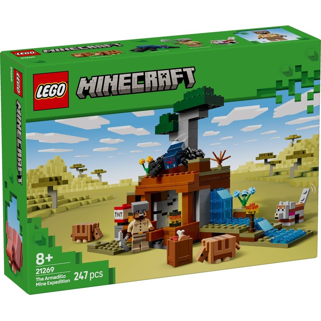 LEGO 21269 Minecraft The Armadillo Mine Expedition Building Toy Set ...