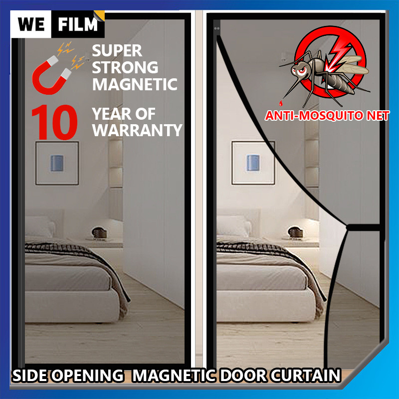 Side Opening Magnetic Door Curtain Stainless Steel Invisible Anti ...