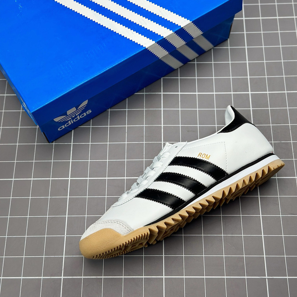 adidas originals Rom white and black low-top sneakers | Shopee Malaysia