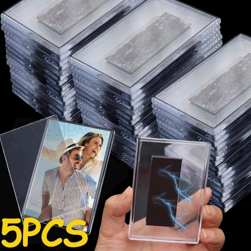 5PCS Acrylic Magnet Photo Frames - Transparent Refrigerator Magnet ...