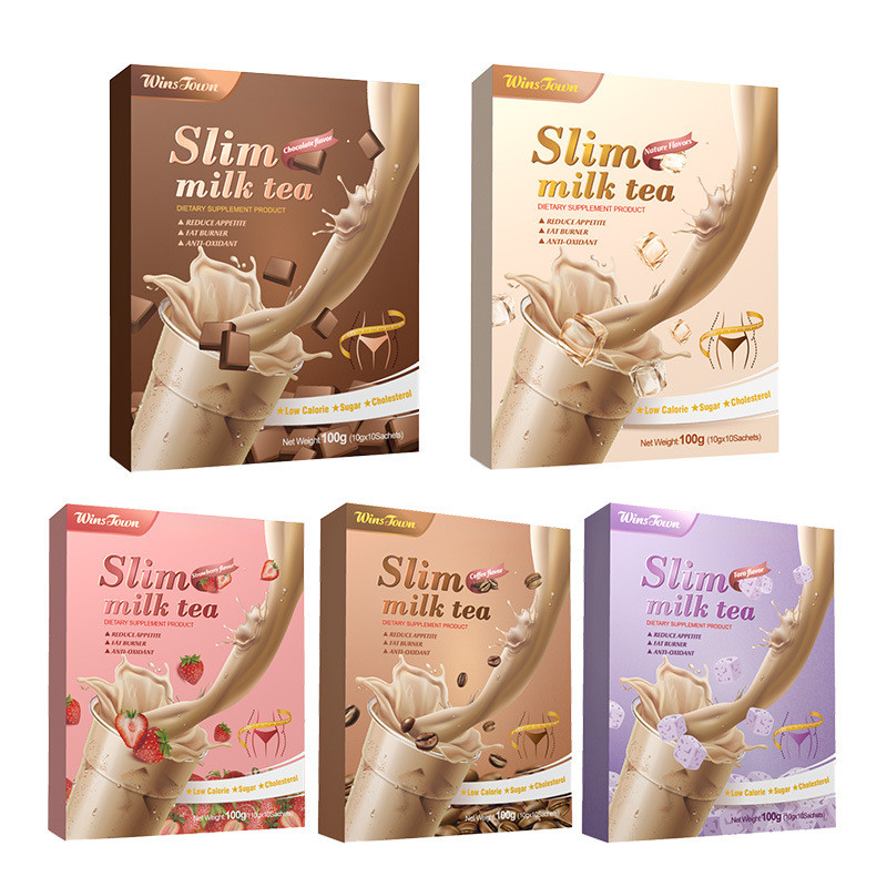 Weight loss slim milk tea Strawberry Taro slimming tea 1NAG | Shopee ...