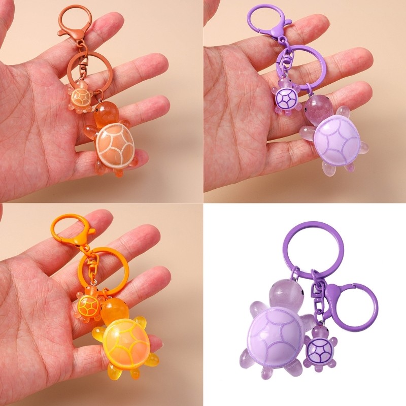 sa Plastic Turtles Keyring Handmade Keychain Colorful Animal Pendant ...