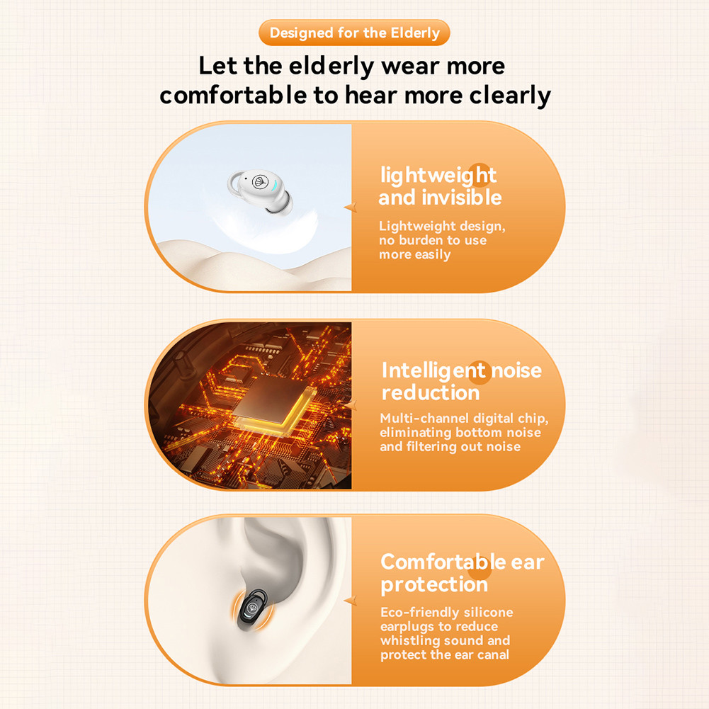[Okhello.my] Rechargeable Hearing Aids Bluetooth 5.3 Earphone Wireless ...