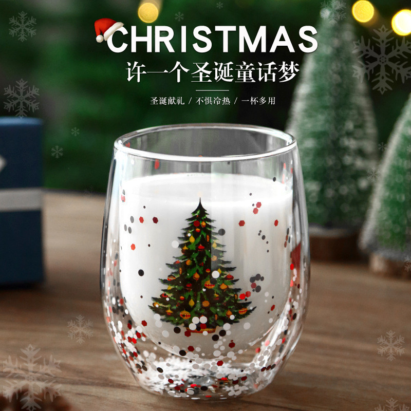cute mug ugly mug Labuci Aliran Baru Dua Lapisan Pokok Krismas Kaca ...