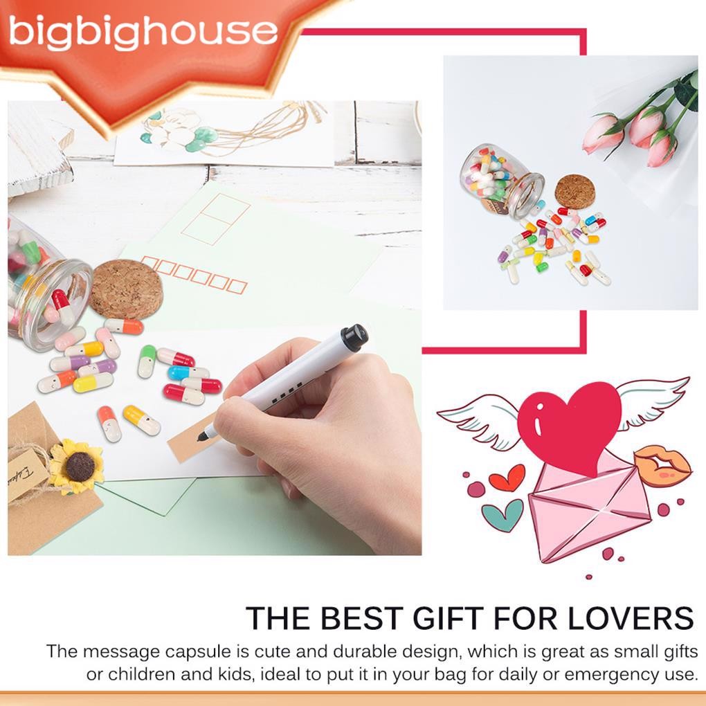 Love Bank Message Bottle Mixed Color Letter Container Clear Wish Paper ...