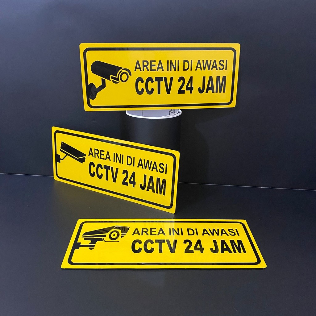Ys 24 Hour CCTV Acrylic Sign Board / marker Board this area monitored ...