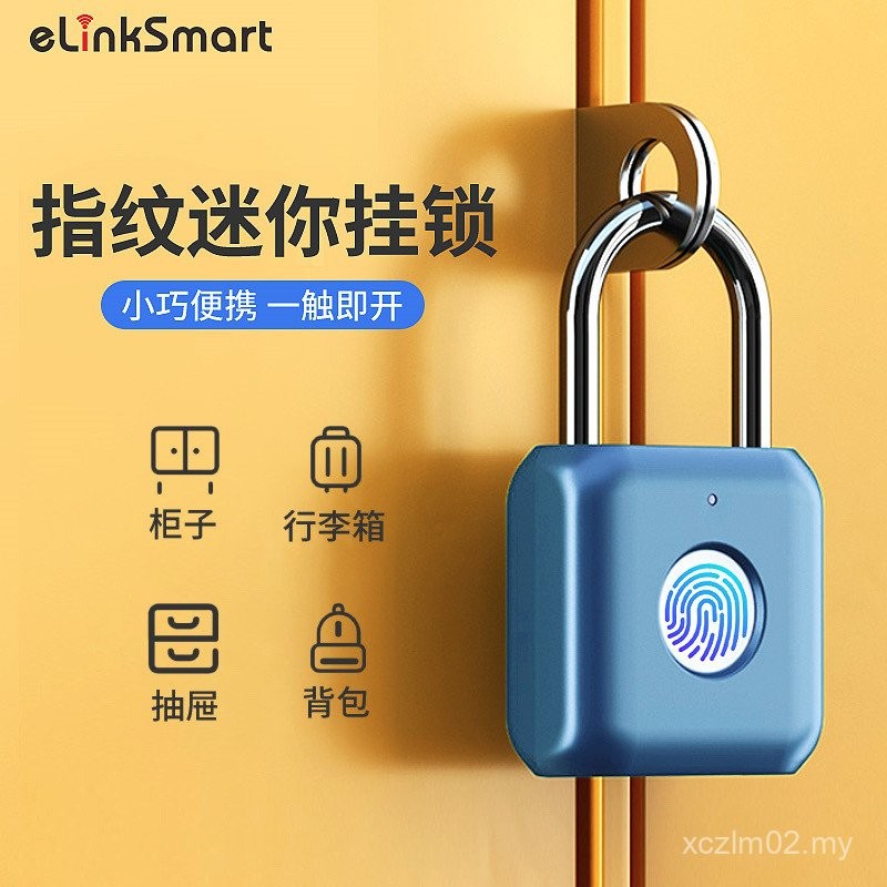 Fingerprint Lock Padlock Small Smart Lock Home Dormitory Locker Mini ...