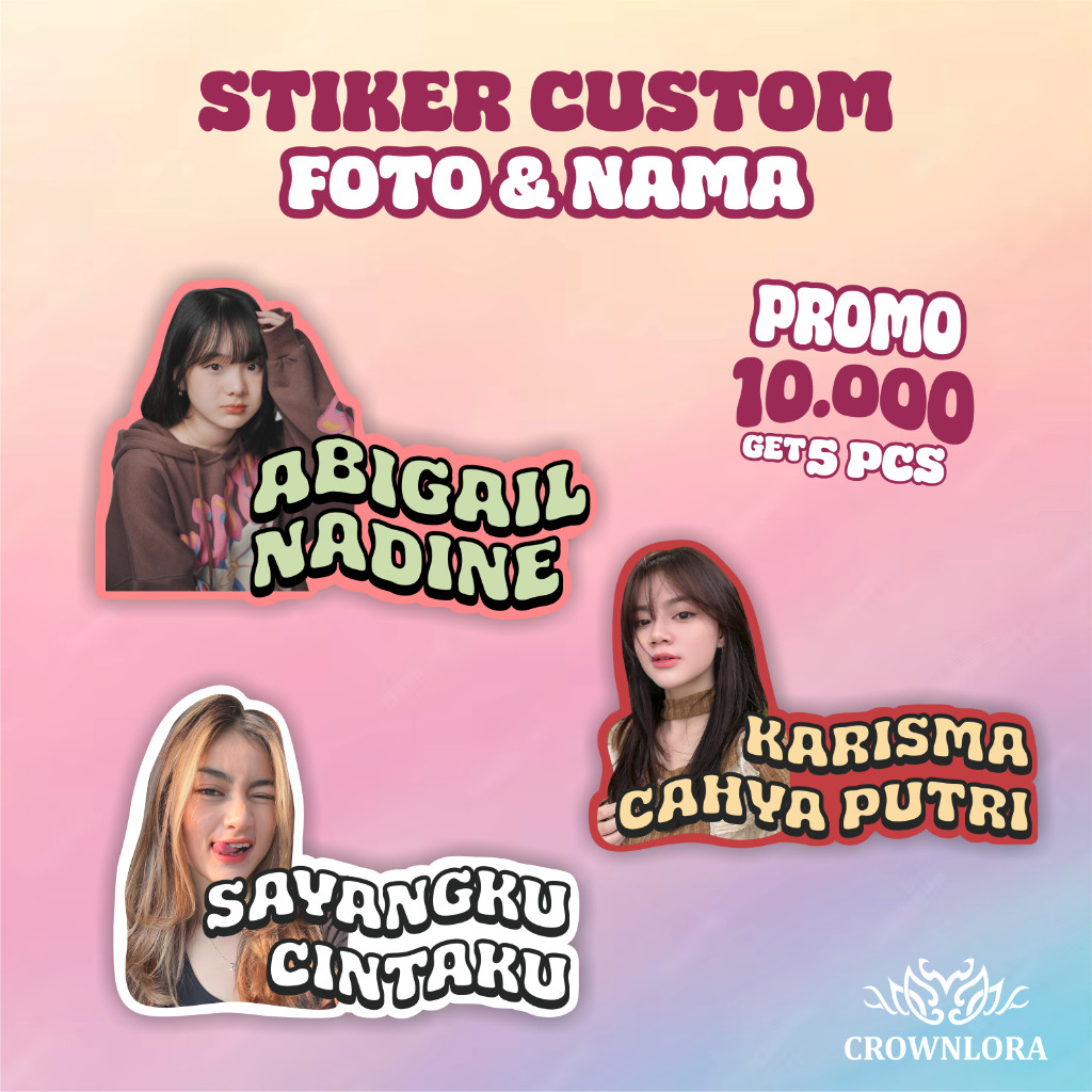 Custom Photo & Name Stickers | Waterproof Stickers | Helmet Sticker ...