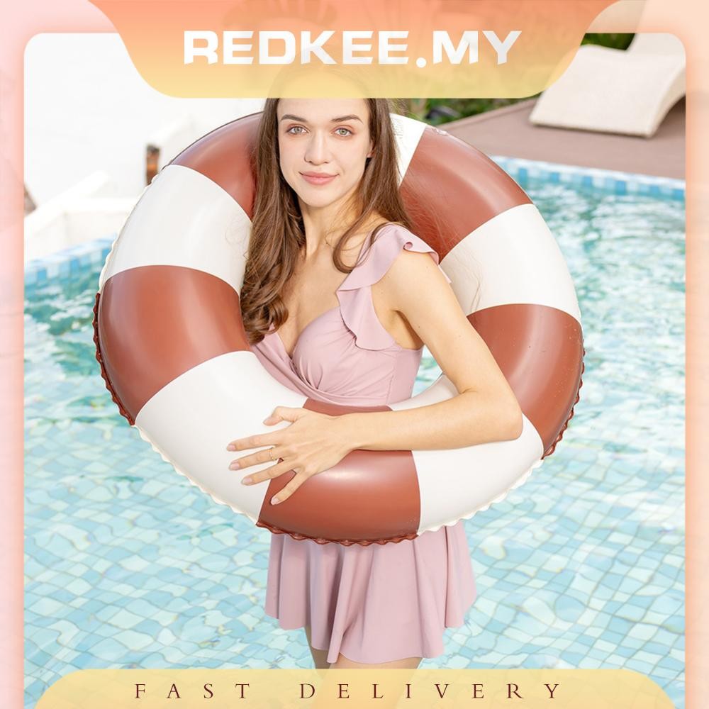 [Redkee.my] Classic Striped Swimming Ring Inflatable Pool Float for ...