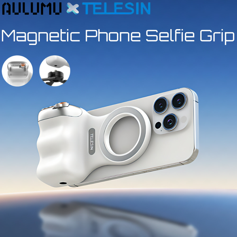 Impugnatura Magnetica TELESIN Fun Shot Con Telecomando Bluetooth – Per IPhone, Android, Selfie E Vlog, Filettatura 1/4"