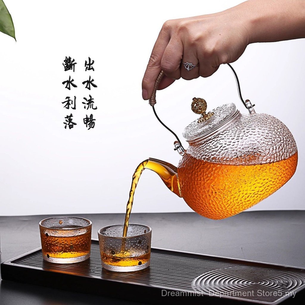 Japanese Style High Temperature Resistant Hammer Pattern Glass Handle ...
