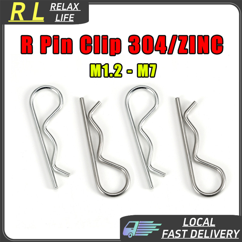 RL R Spring Clip Pins Latch M1.2 - M7 Snap B Pin Wave Lock Open Pin 304 ...