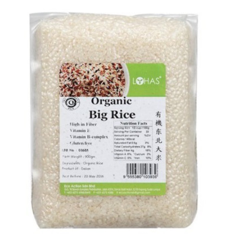 LOHAS Organic Big Rice 有机东北大米 900g | Shopee Malaysia