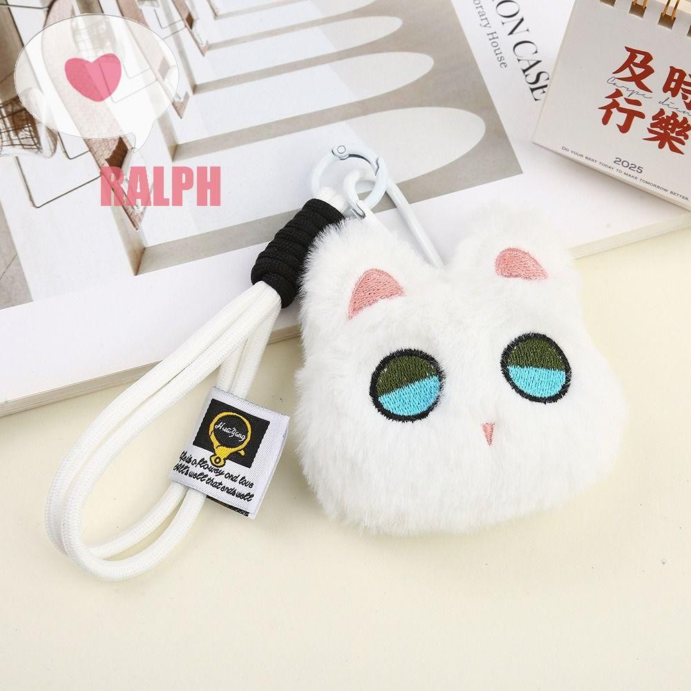 RALPH Cute Cat Plush Doll, Stuffed Big Eyes Cat Plush Doll Keychain ...