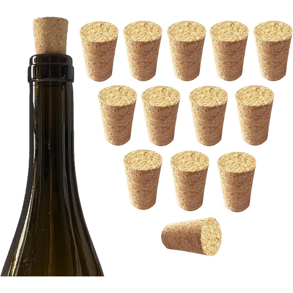 14 Pcs Cork for Bottles Stoppers Cork Plugs Soft Woo Natural Tapere ...