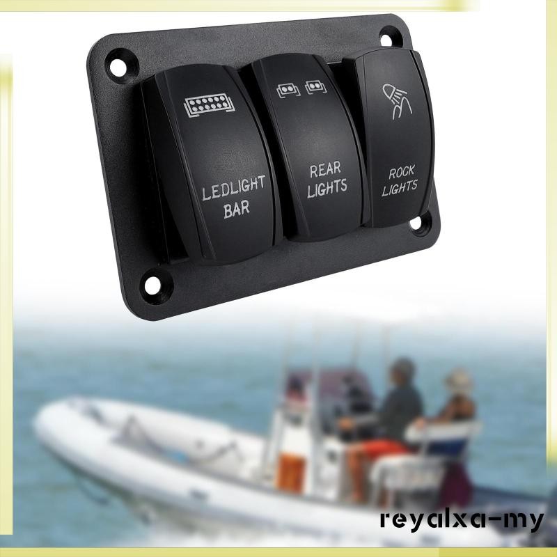 [ReyalxaMY] 3 Gang Rocker Switch Pin on Off Toggle Switch Panel Replace ...