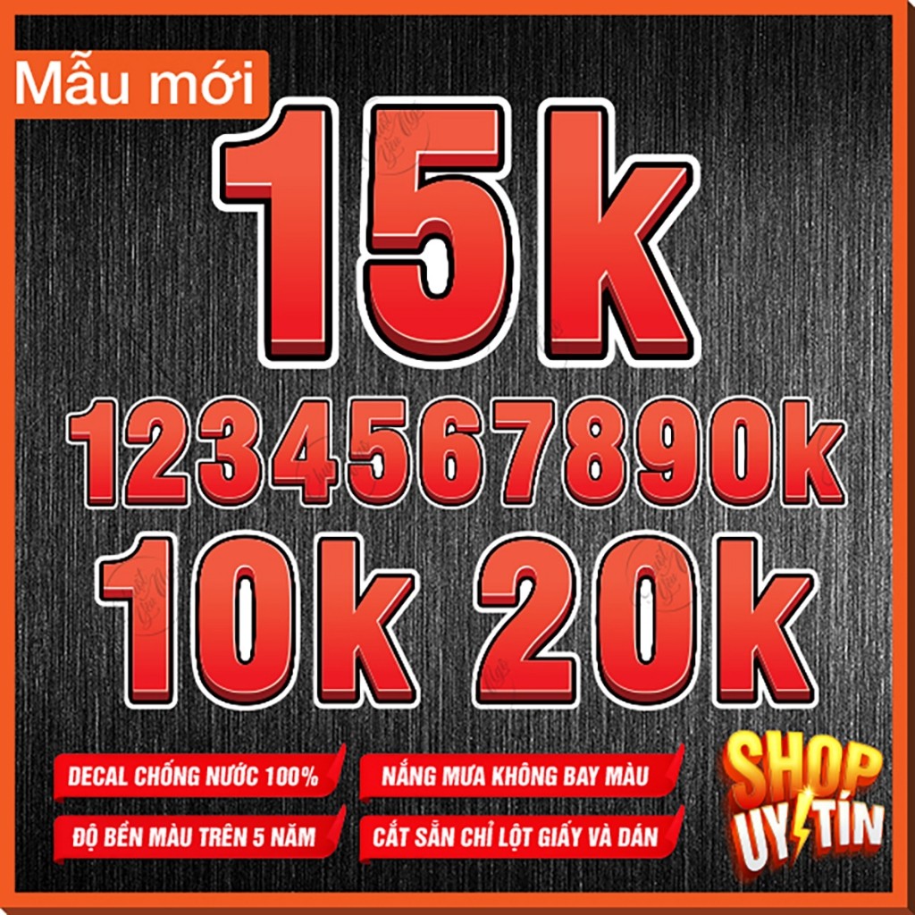 Red price Decal with numbers from 0 to 9 combined with price to ...