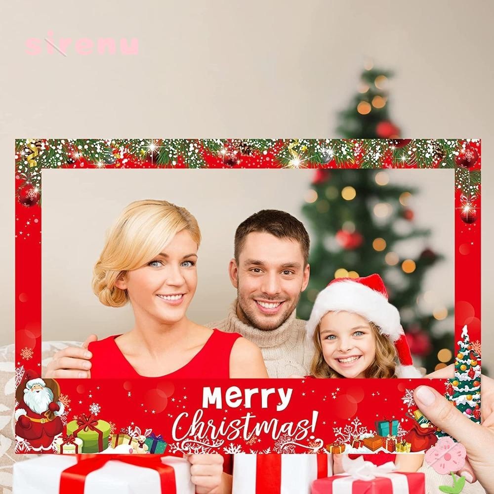 SIRENU Christmas Photo Prop, Paper Navidad Christmas Photo Frame, 2025