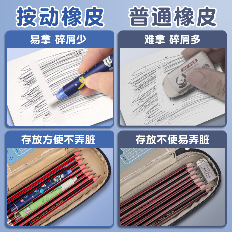 Push Type Eraser High-Appearance Cute Creative Primary School Students ...