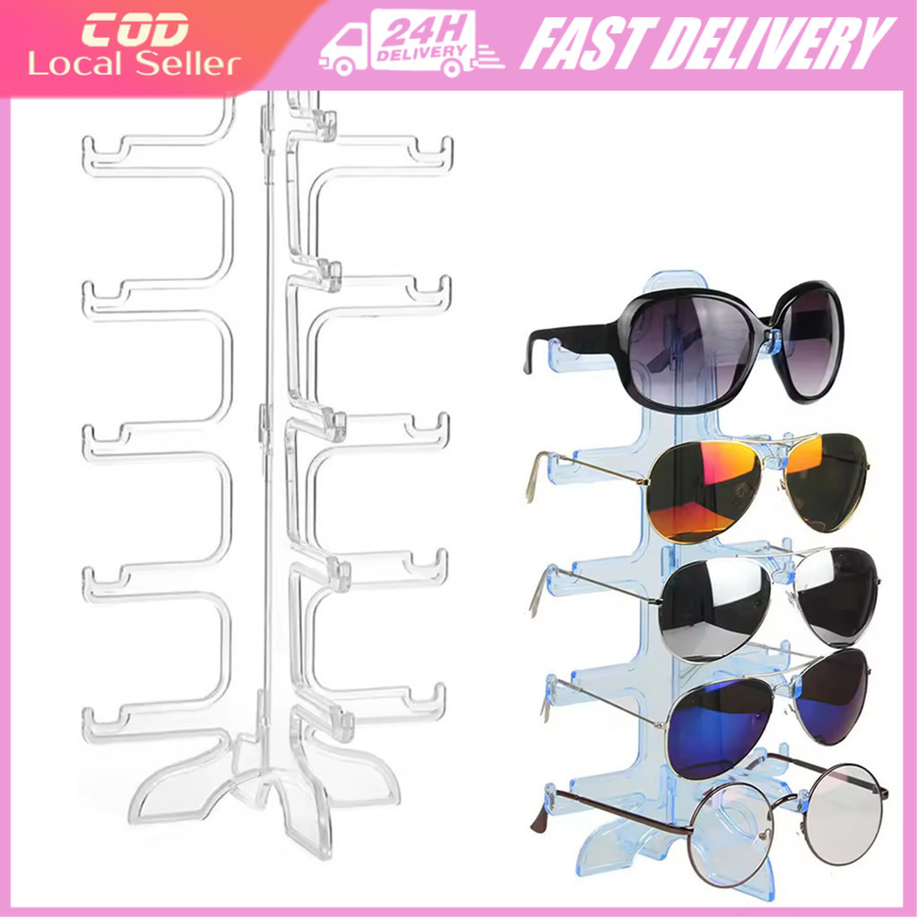 Sunglasses Display Rack 5/6 Layers PP Countertop Eyeglasses Display ...