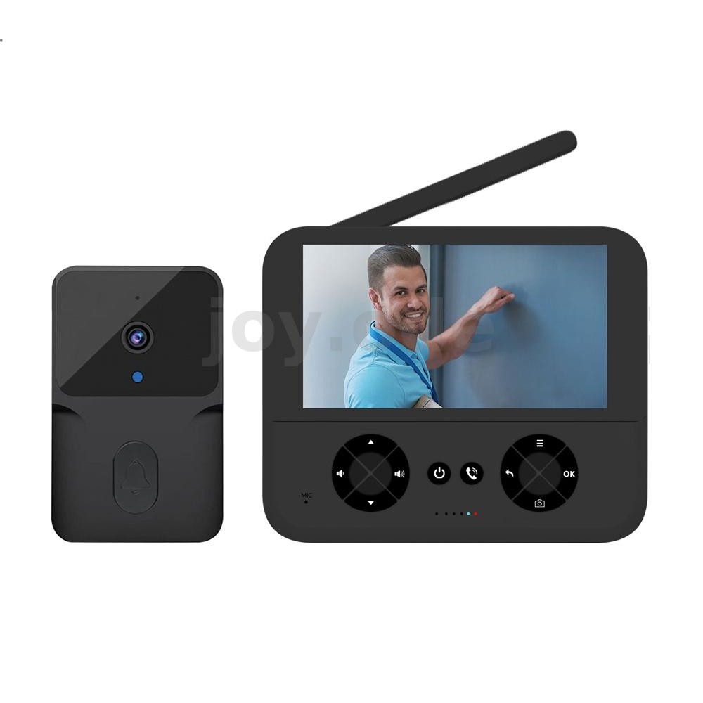 Two Way Communication Wireless Video Doorbell With 4 3 Inch IPS Screen