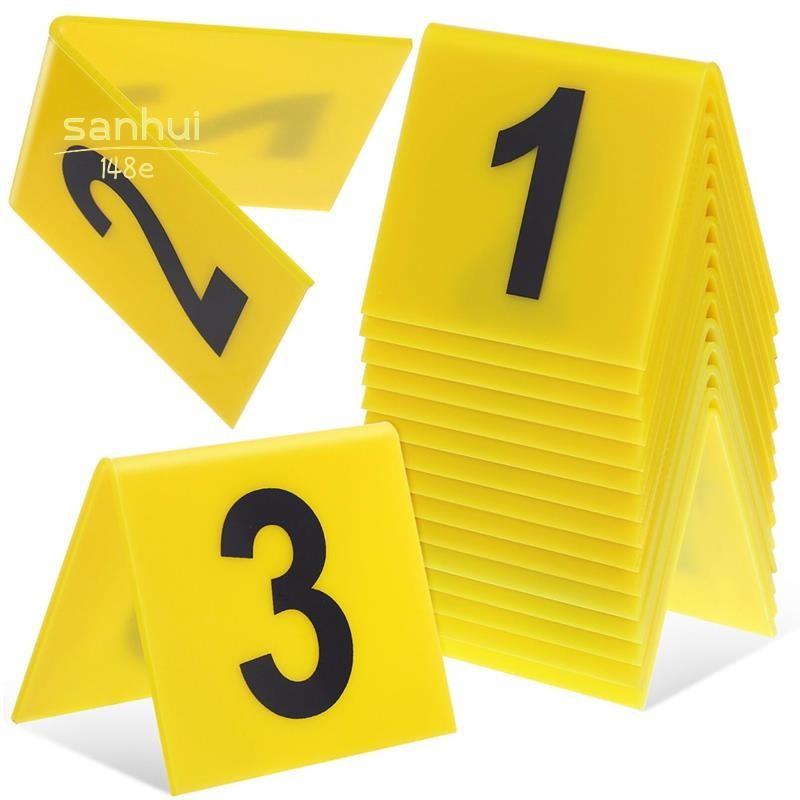 Acrylic Table Number Signs, Table Tent Sign with Number Plates 1-15 ...